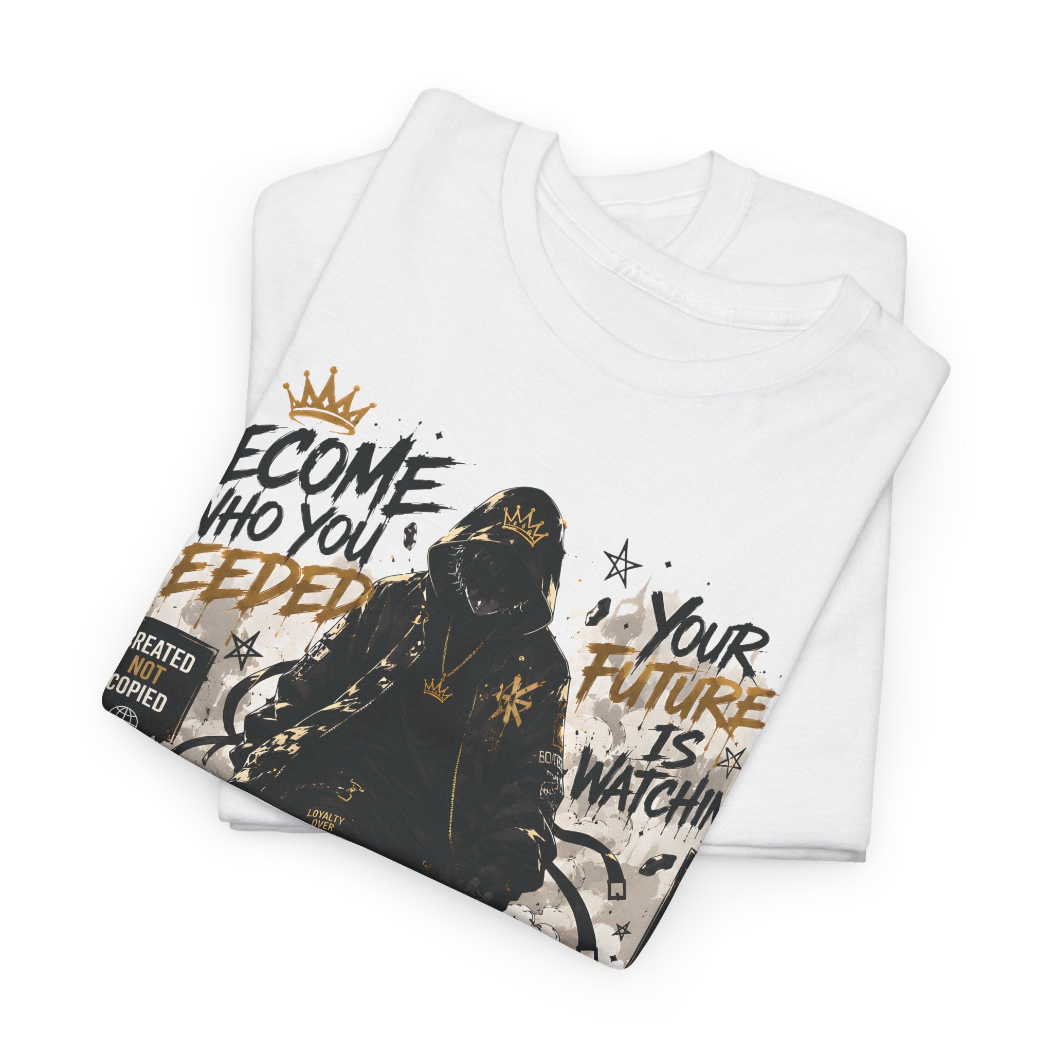 Motivational Soldier Graphic Tee – "Become Who You Need" Inspirational Military Design