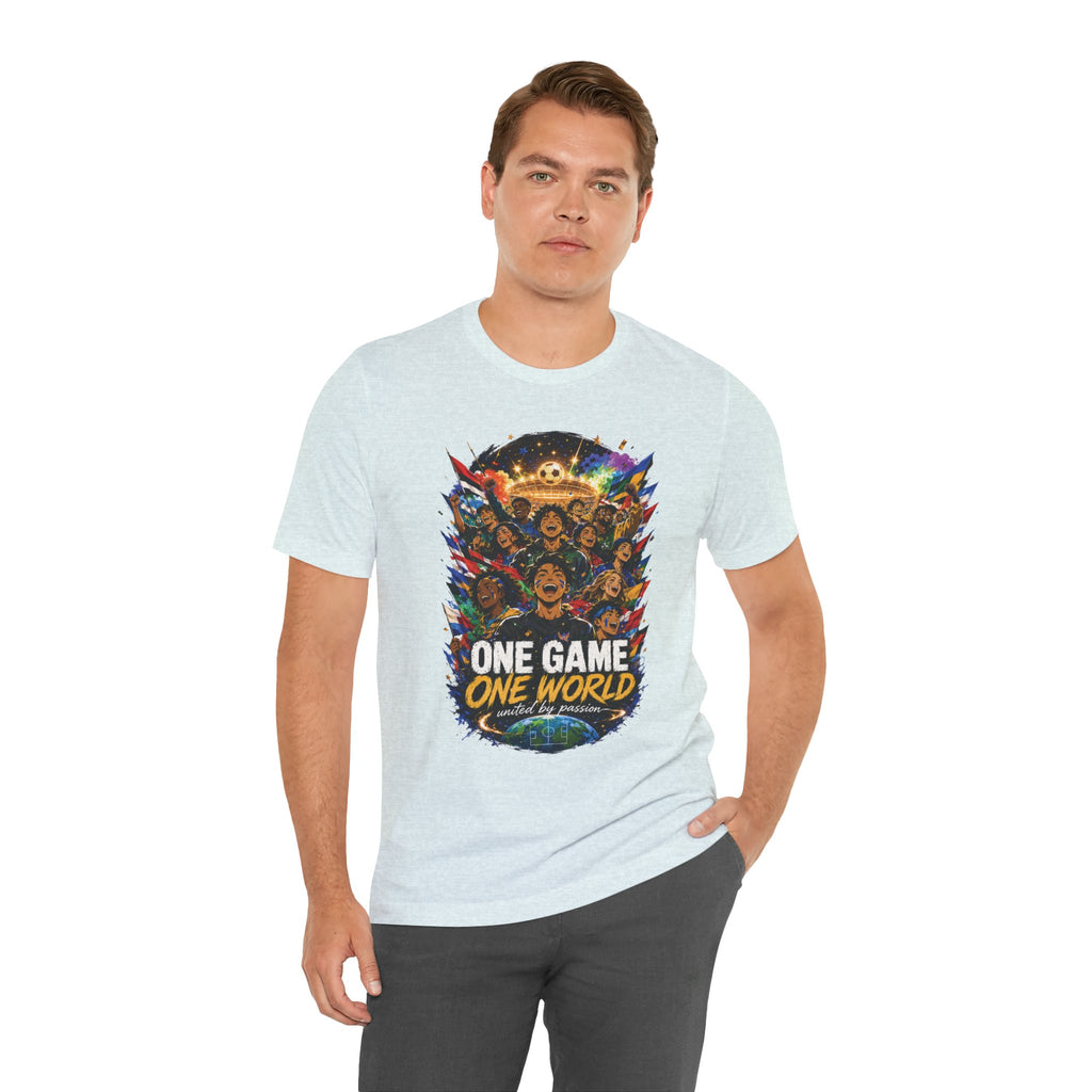 Soccer Graphic Tee - "One Game One World" Graphic T-Shirt