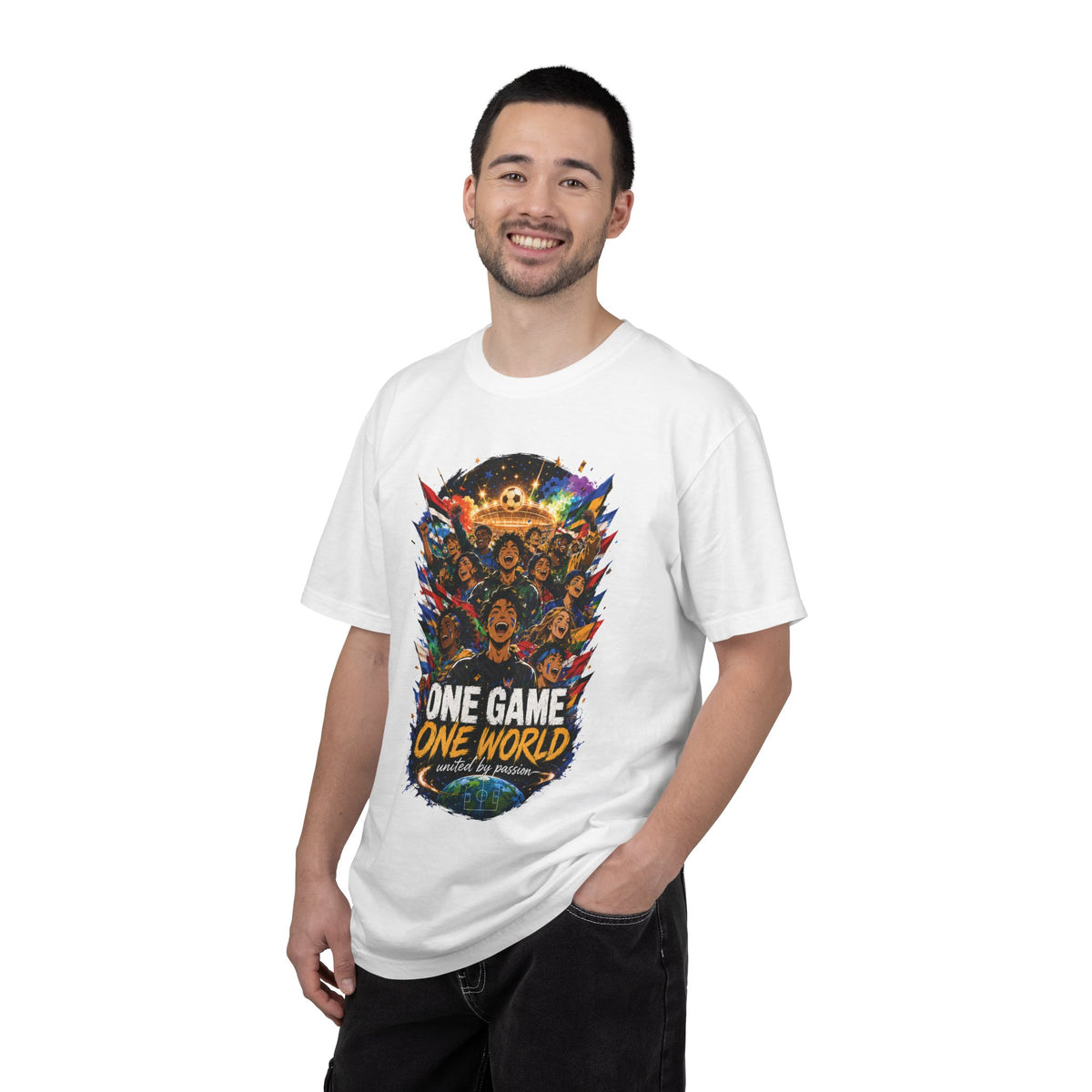 One Game One World Soccer T Shirt International Football Graphic Tee