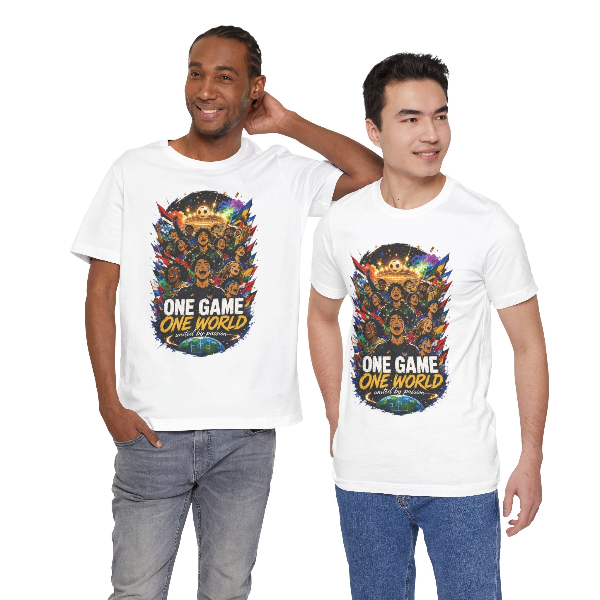 Soccer Graphic Tee - "One Game One World" Graphic T-Shirt