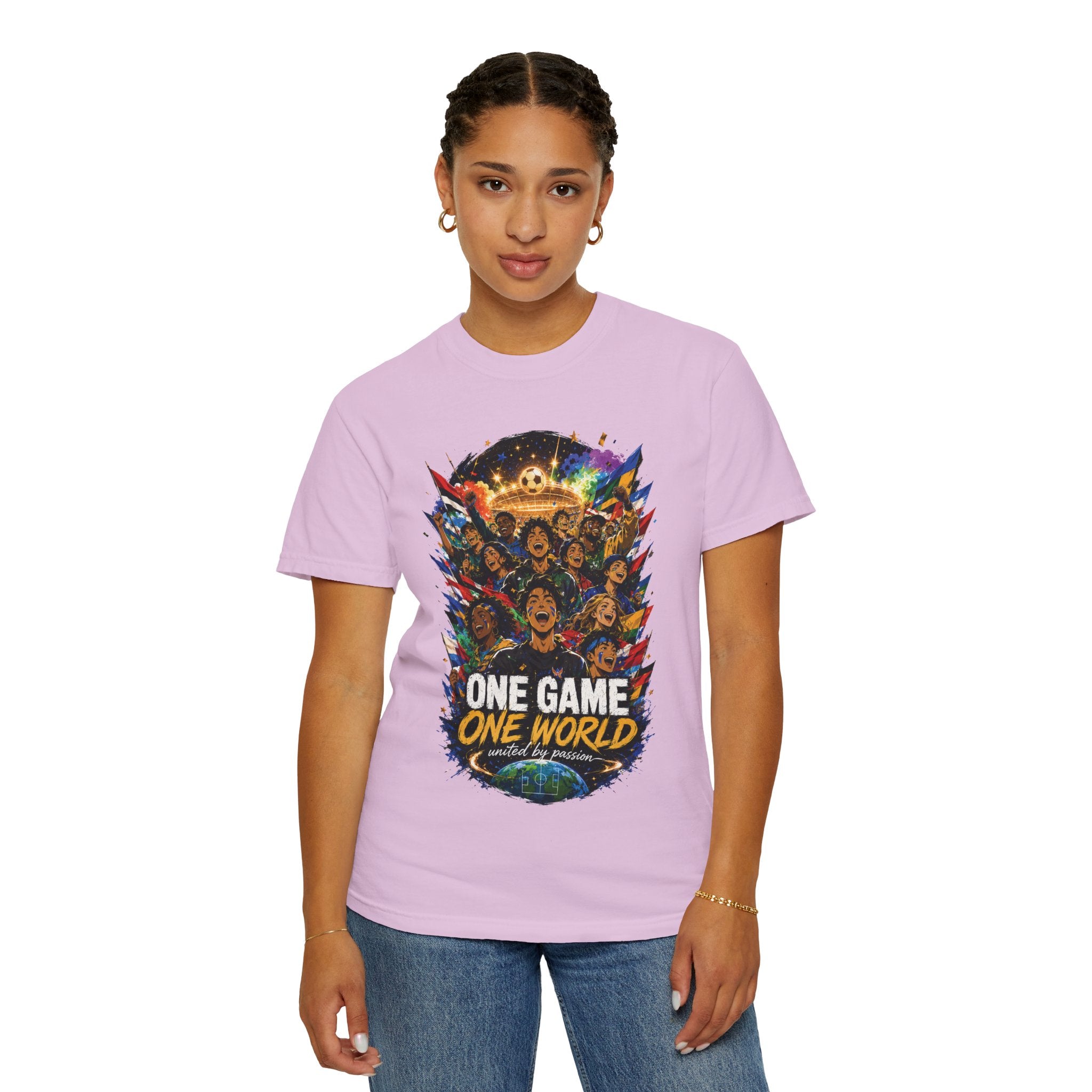 One Game One World Soccer T-Shirt — International Football Fans Graphic Tee