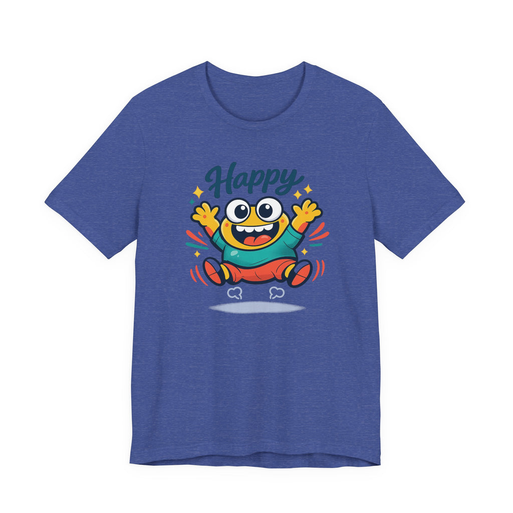 Happy Mood Blob Tee | kawaii minimal, thick outline emoji cartoon