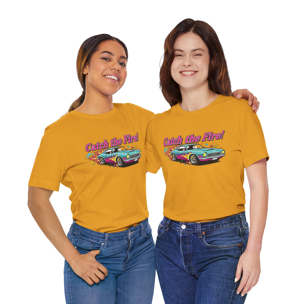 Catch the Fire Vintage Muscle Car Graphic T Shirt