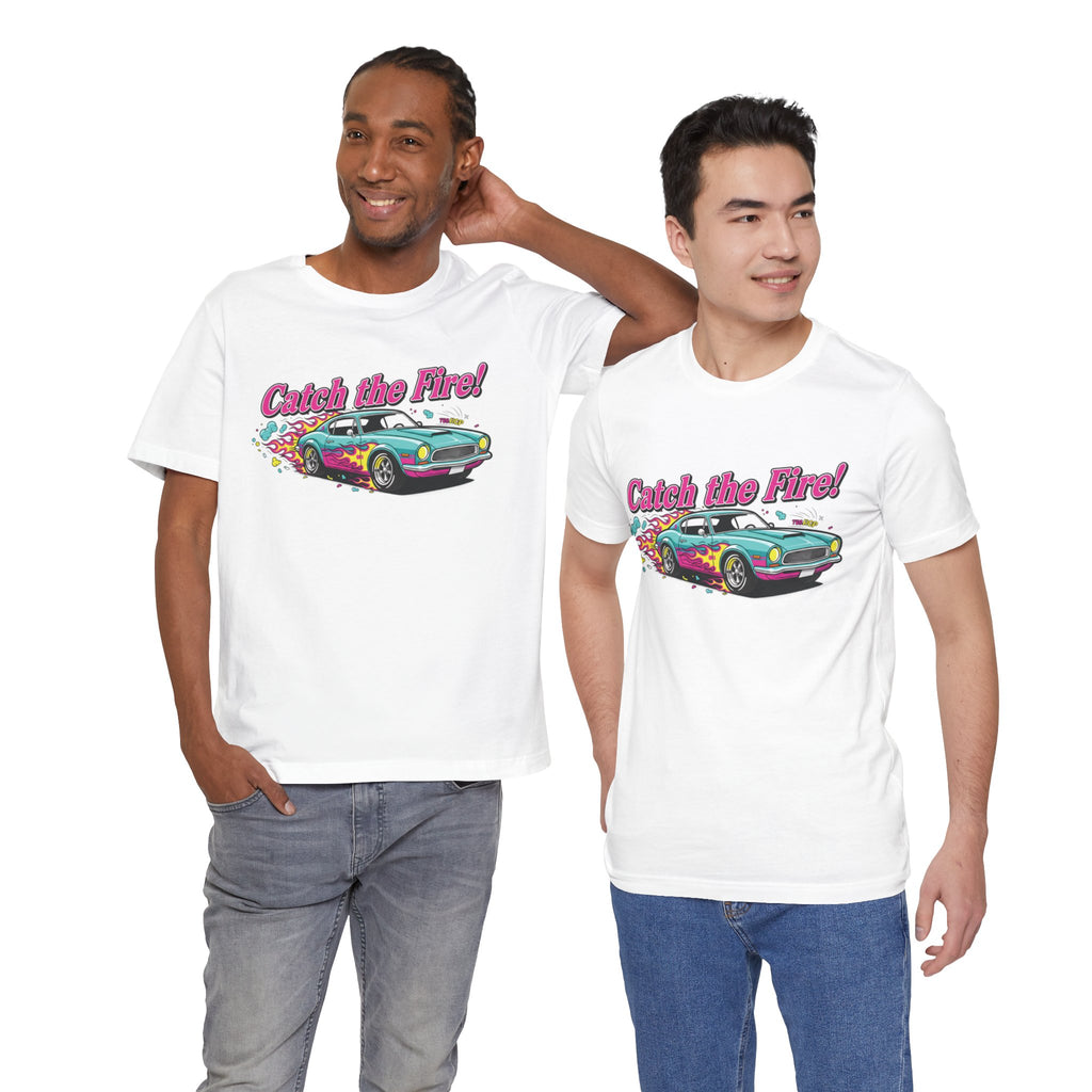 Catch the Fire Vintage Muscle Car Graphic T Shirt