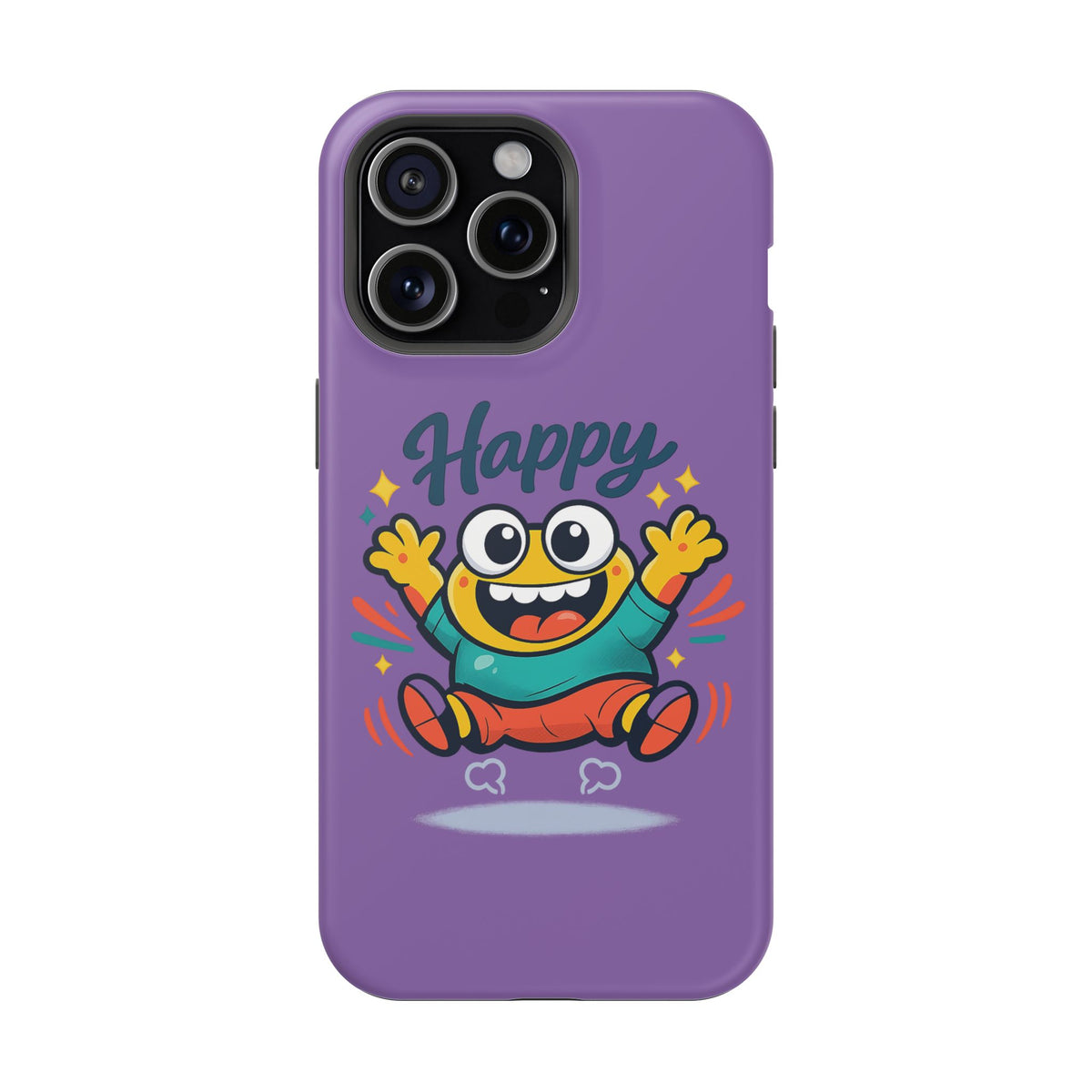 Happy Monster Magnetic Protective Phone Case Purple