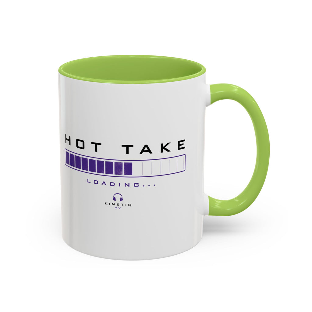 Accent Coffee Mug — "Hot Take Loading" Progress Bar Coffee Mug