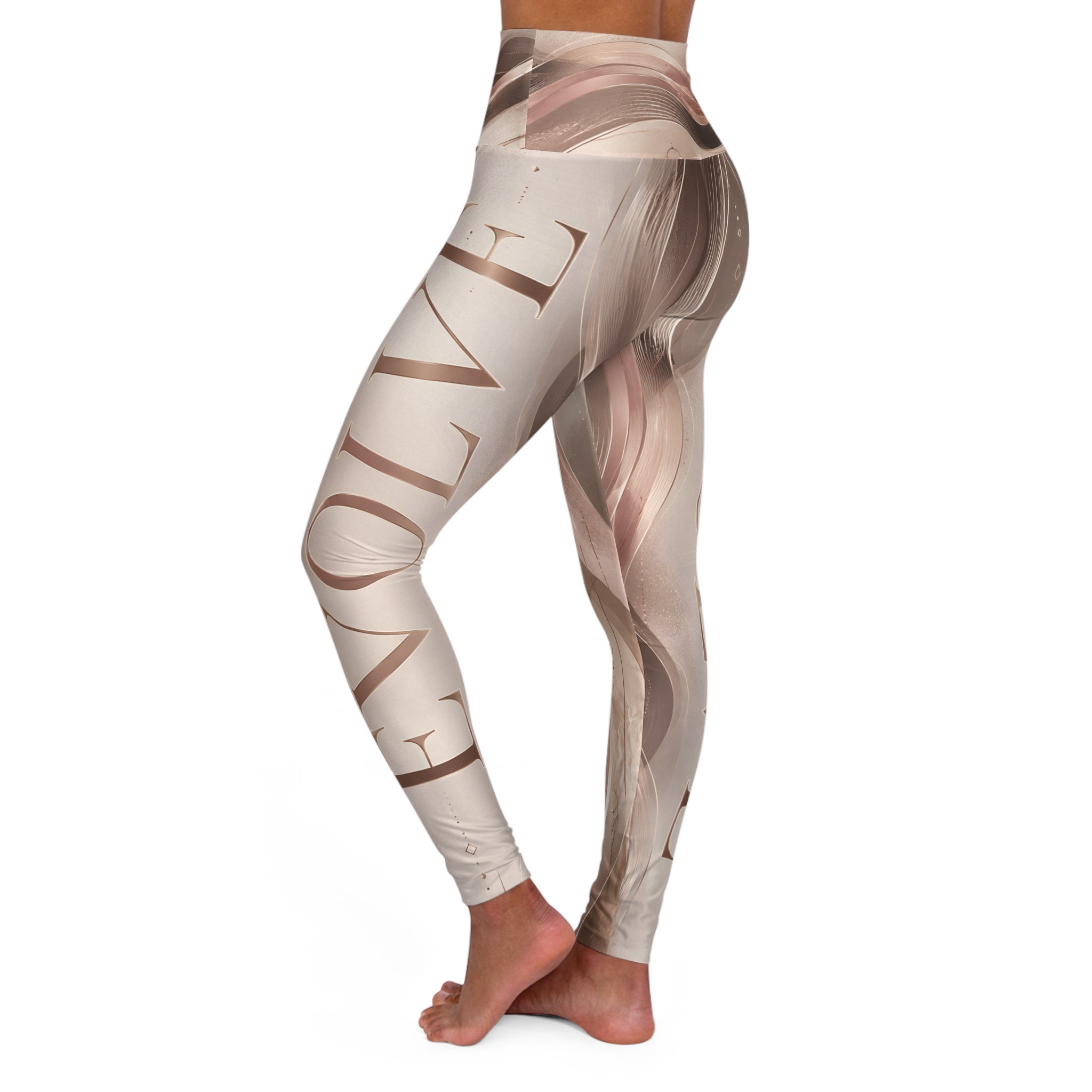 Evolve Neutral Marble High Waisted Yoga Leggings