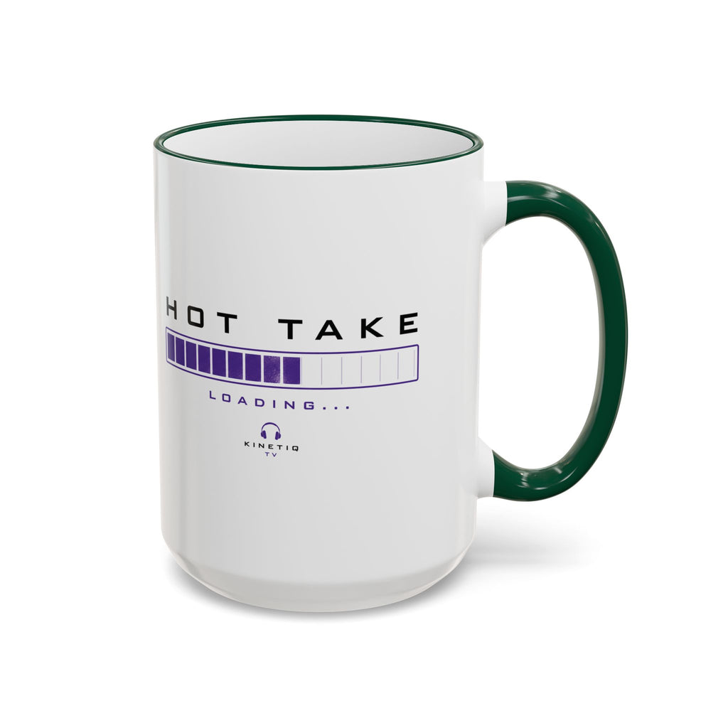 Hot Take Loading Mug — Funny Progress Bar Accent Rim & Handle Tea Coffee Cup