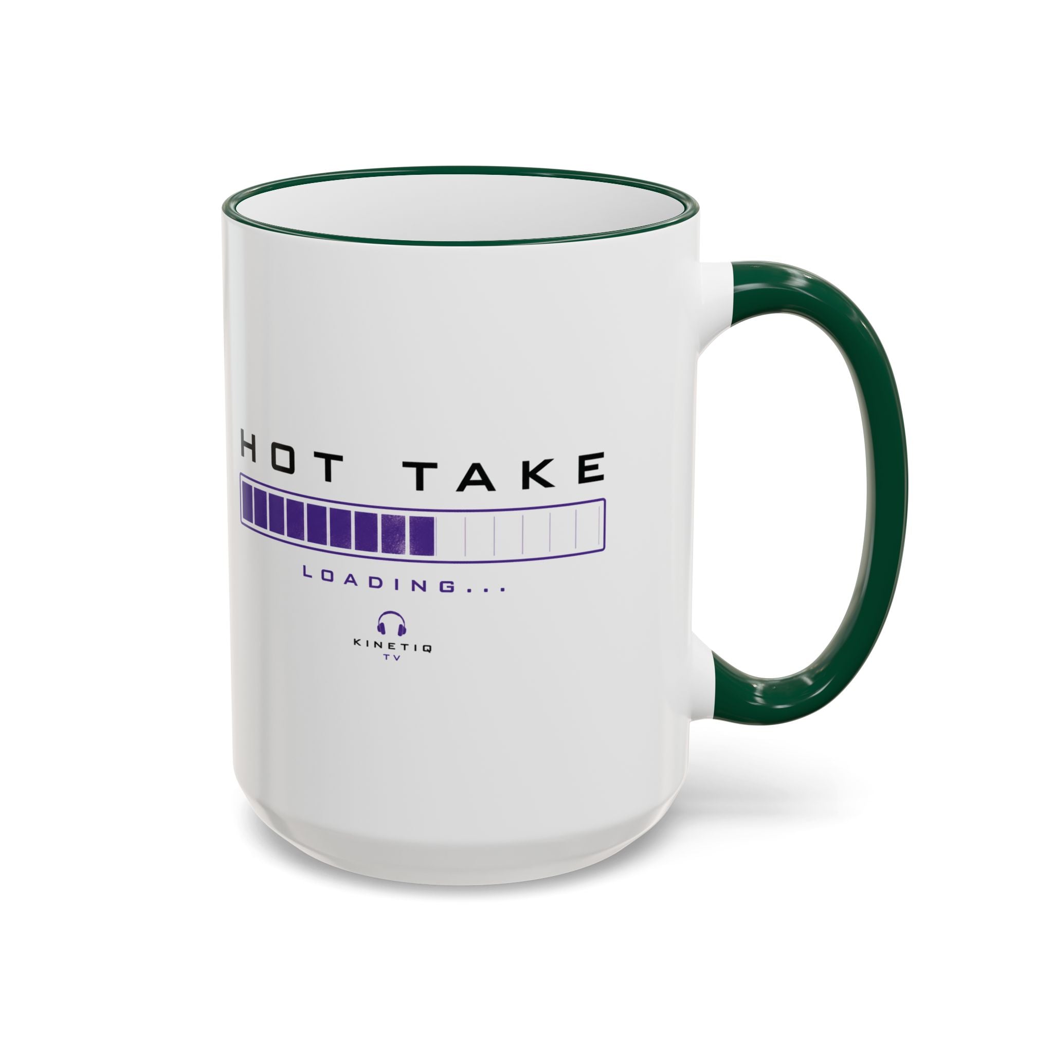 Hot Take Loading Mug — Funny Progress Bar Accent Rim & Handle Tea Coffee Cup