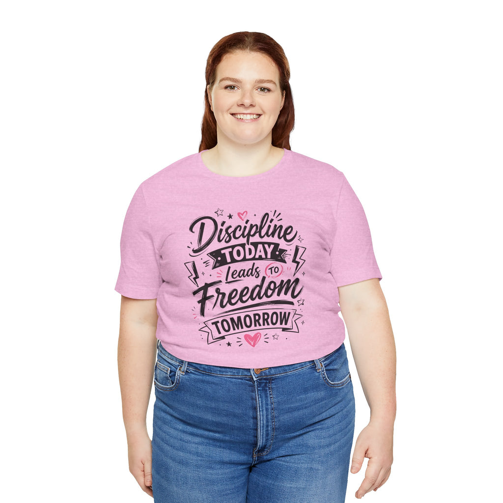 Discipline Today Leads to Freedom Tomorrow Tee — Motivational Fitness T-Shirt
