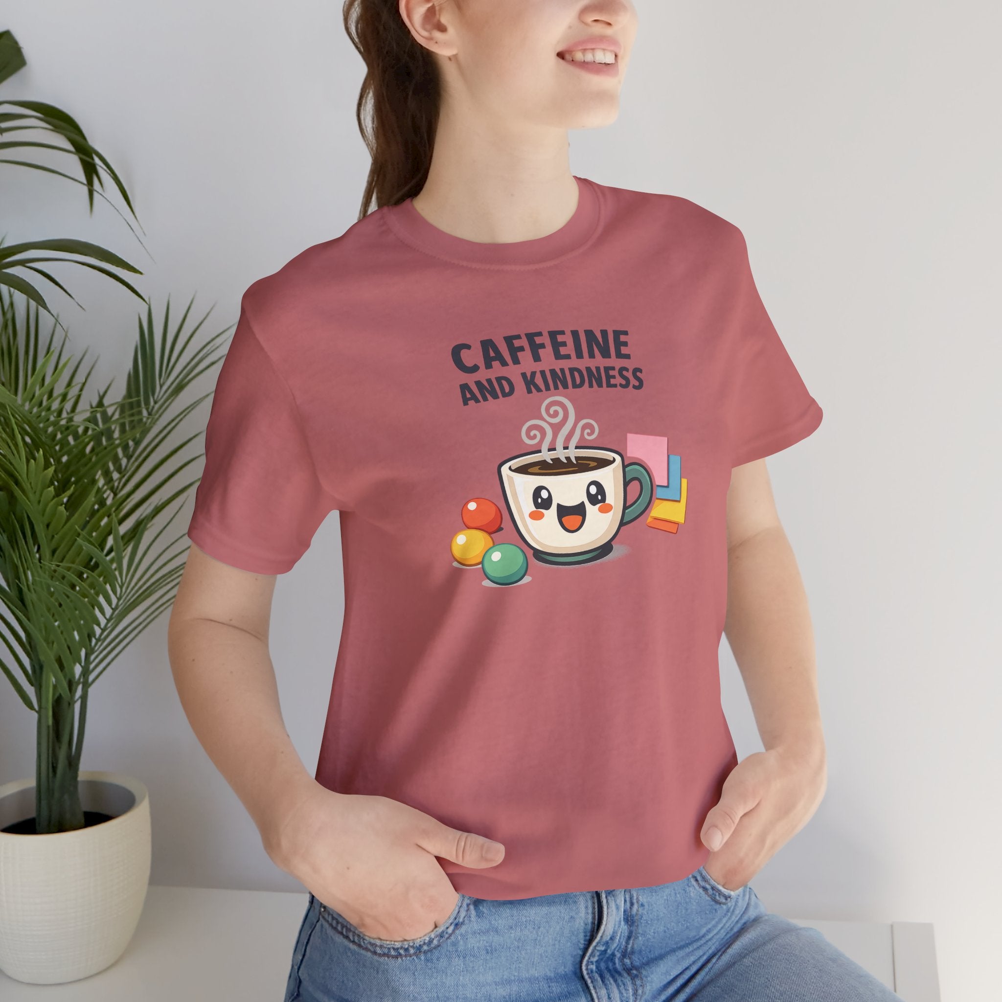Caffeine and Kindness Tee | office humor, coffee fuel