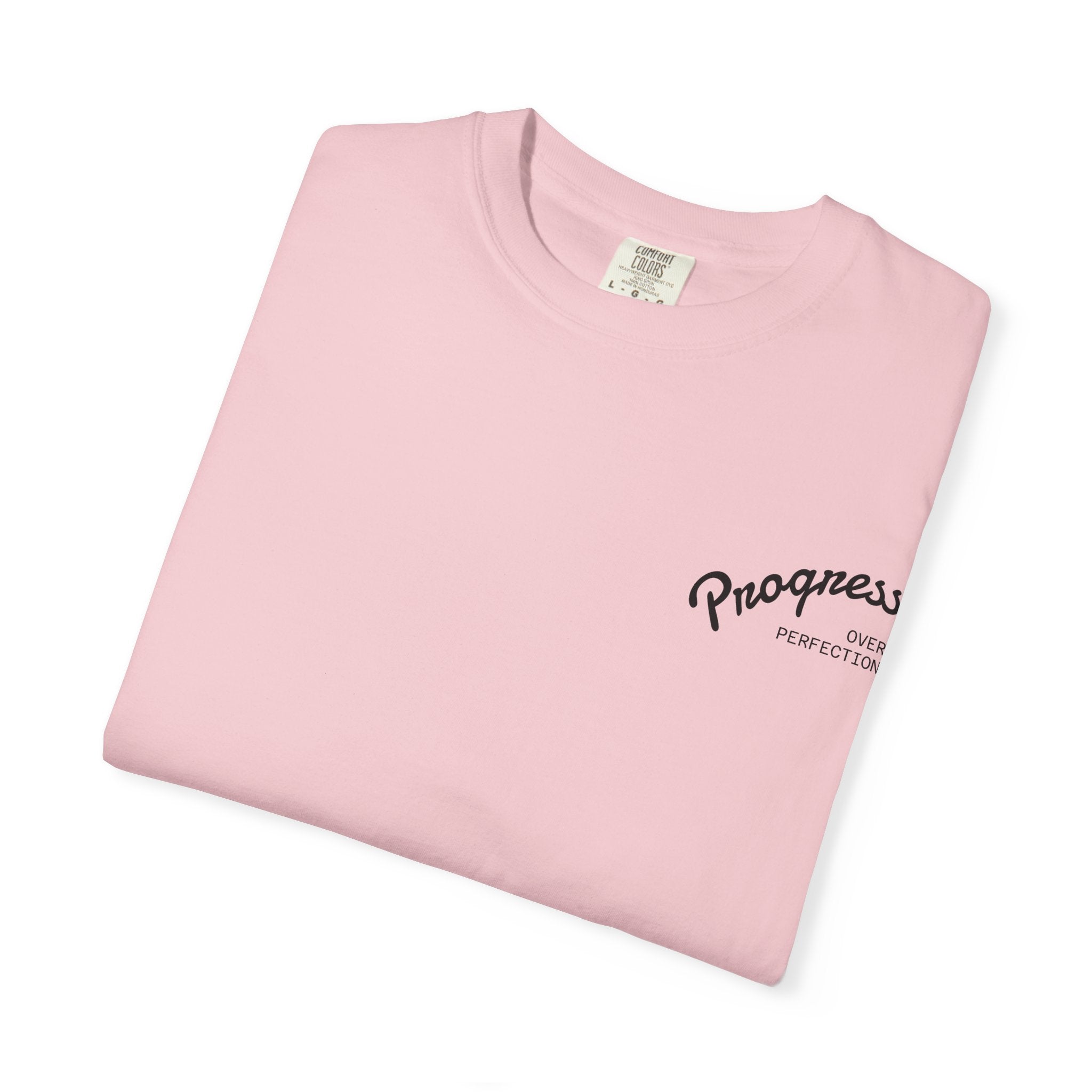 Progress Script Pocket Tee — Garment-Dyed White T-Shirt