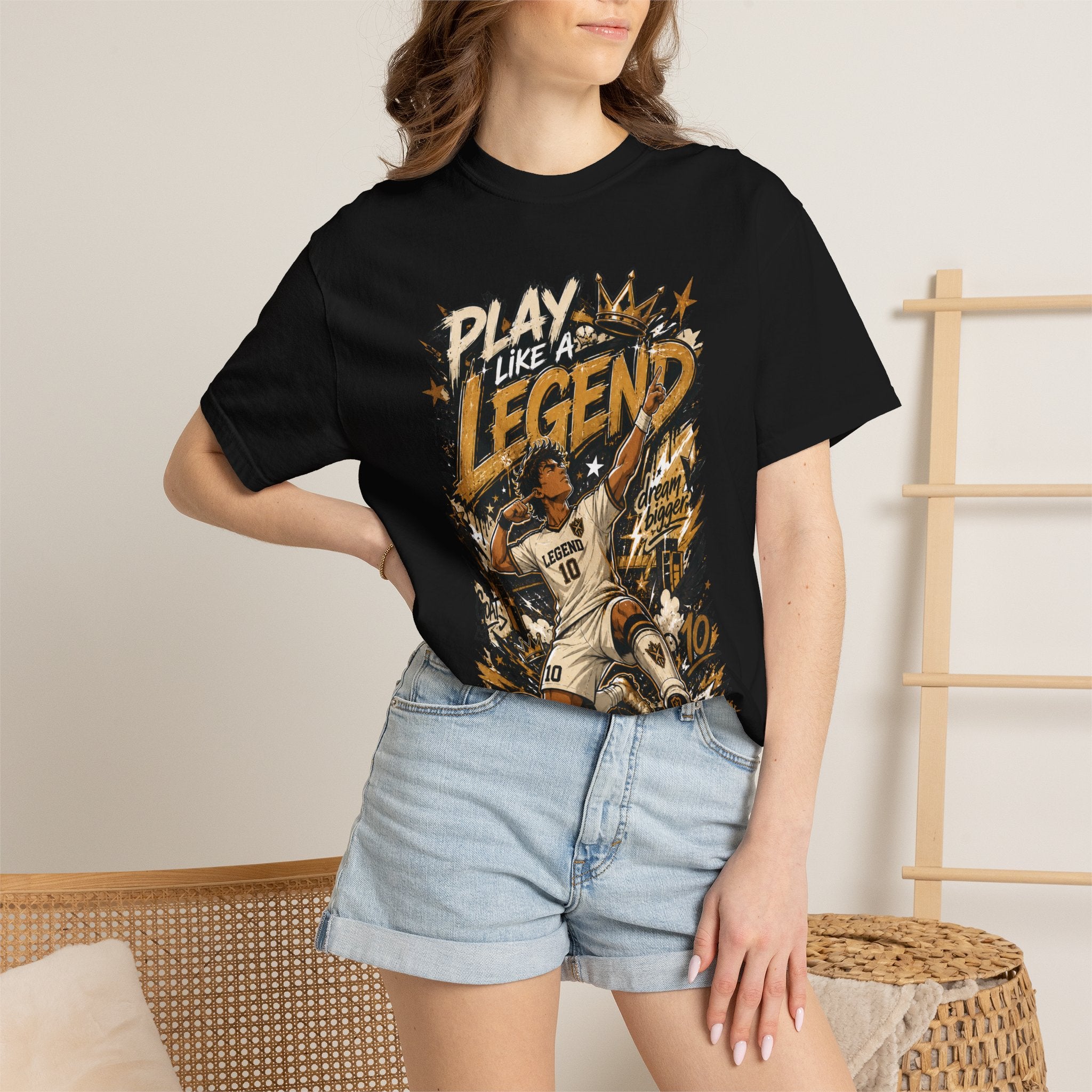 Play Like a Legend Soccer T-Shirt — Vintage Goal Celebration Graphic Tee