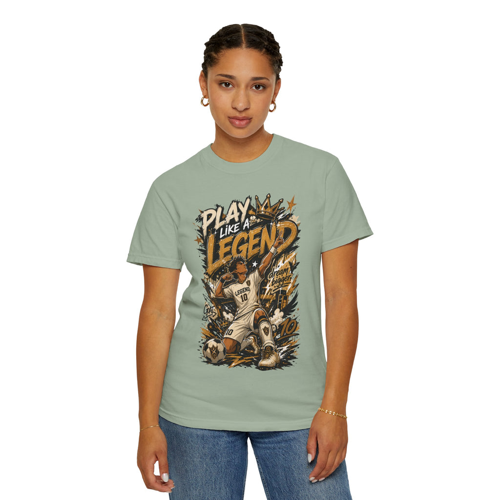 Play Like a Legend Soccer T-Shirt — Vintage Goal Celebration Graphic Tee