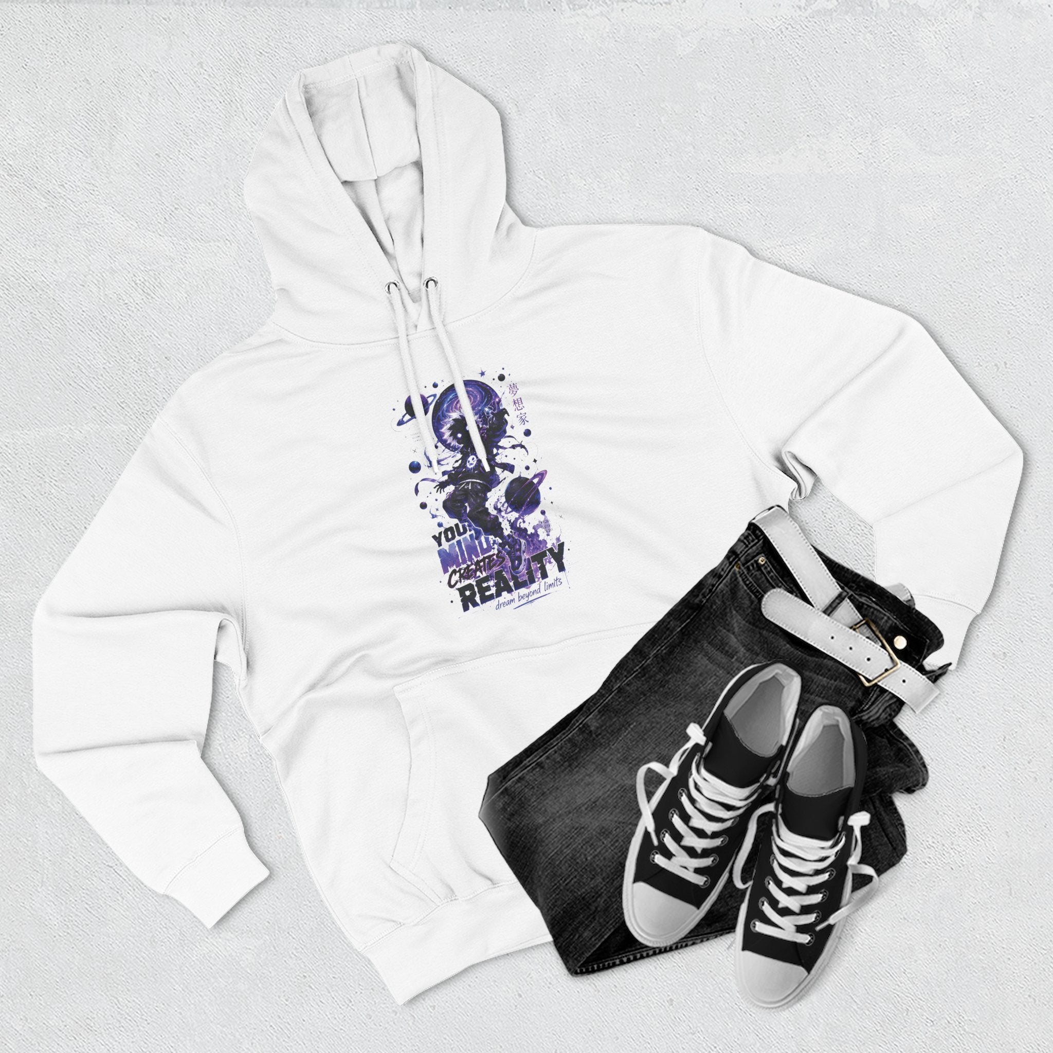 Galaxy Skate Hoodie — "You’re Not High, You’re Reality" Graphic Pullover