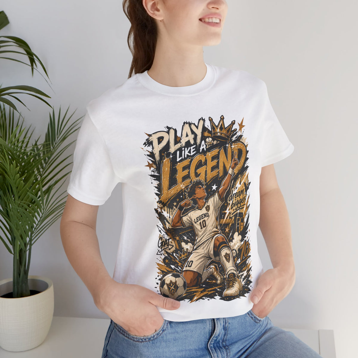 Play Like a Legend Soccer Graphic T Shirt