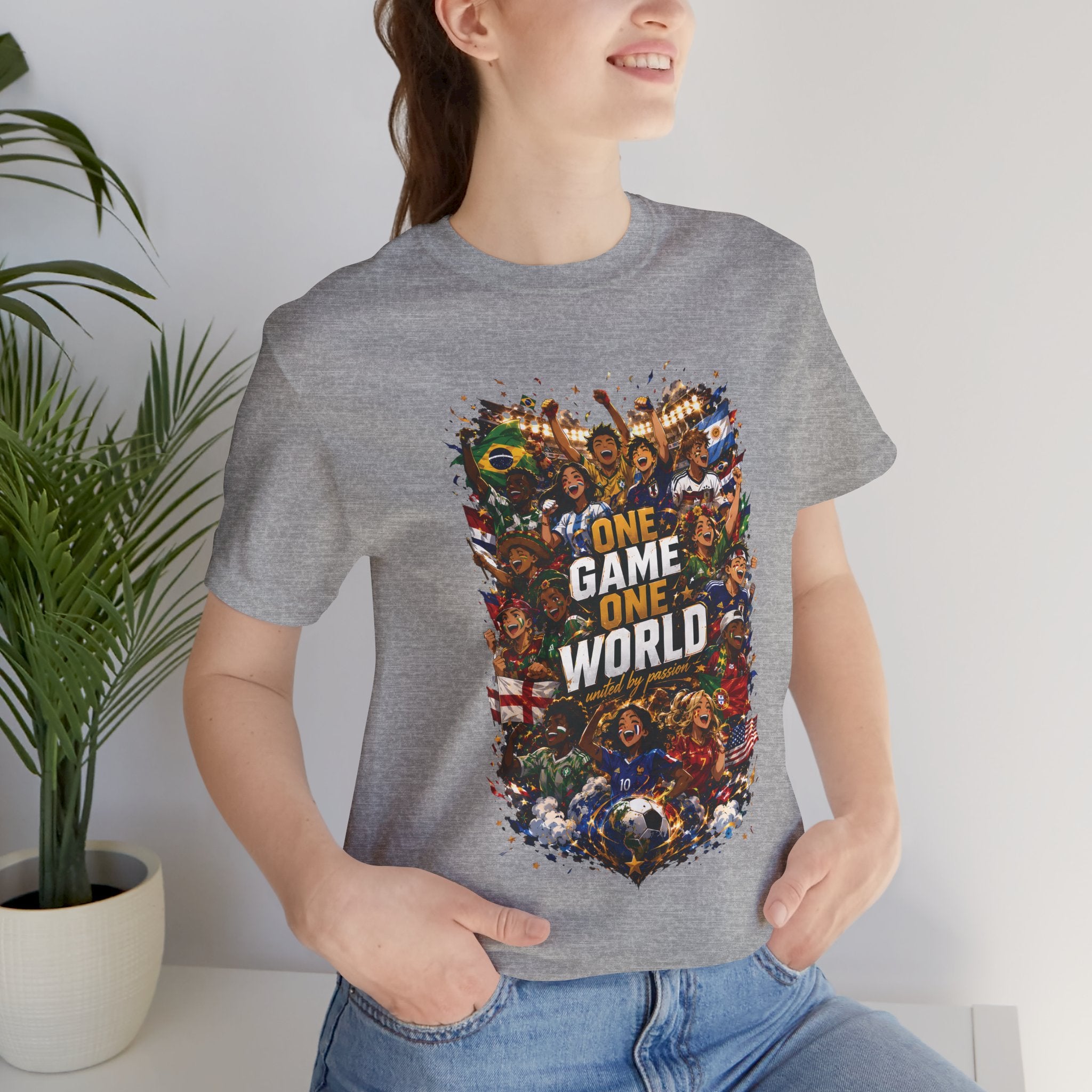 T-Shirt — 'One Game One World' Gamer Graphic Tee