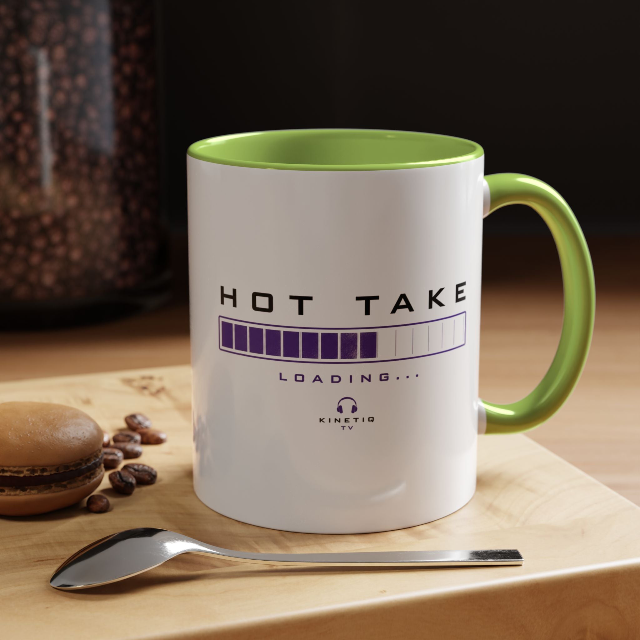 Accent Coffee Mug — "Hot Take Loading" Progress Bar Coffee Mug