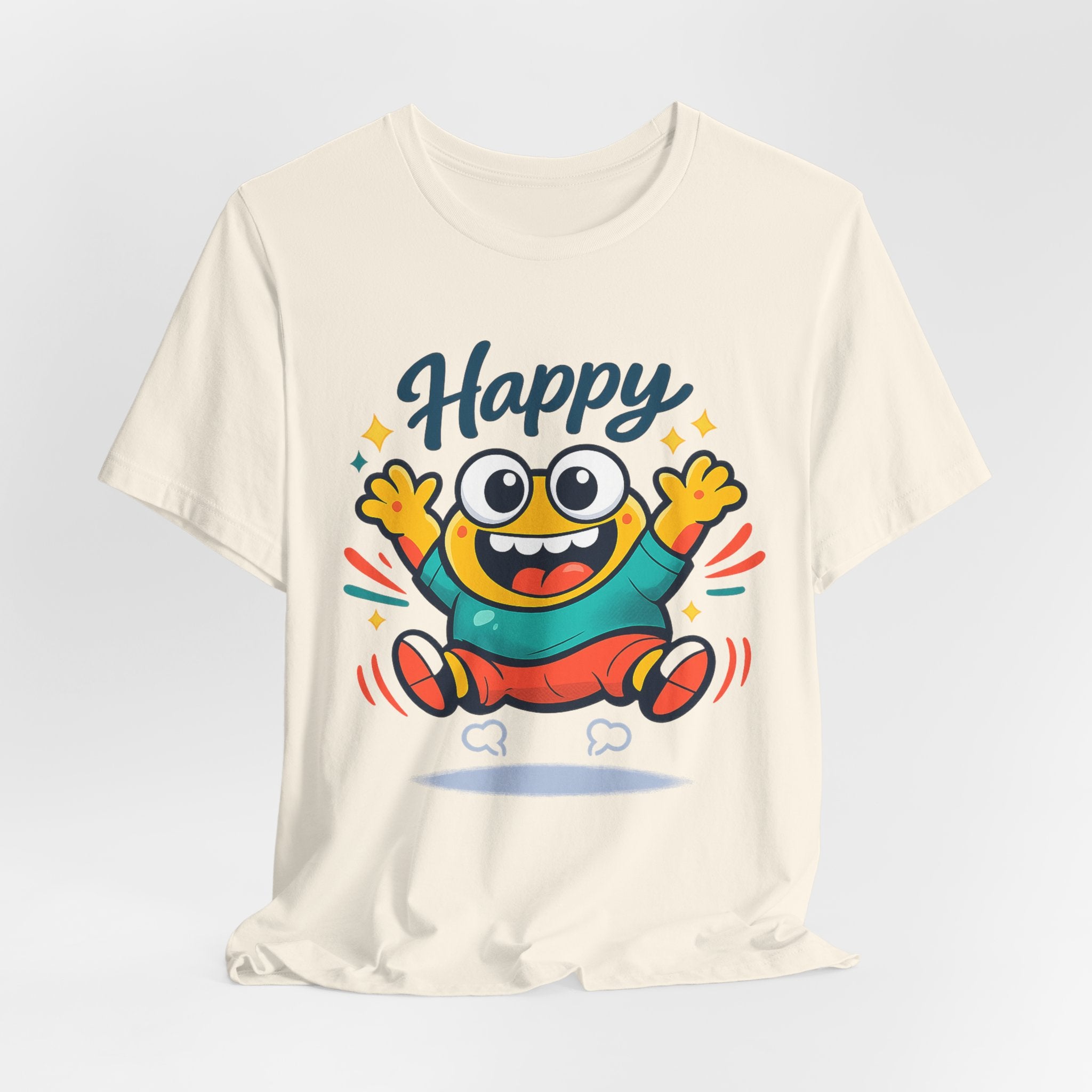 Happy Mood Blob Tee | kawaii minimal, thick outline emoji cartoon