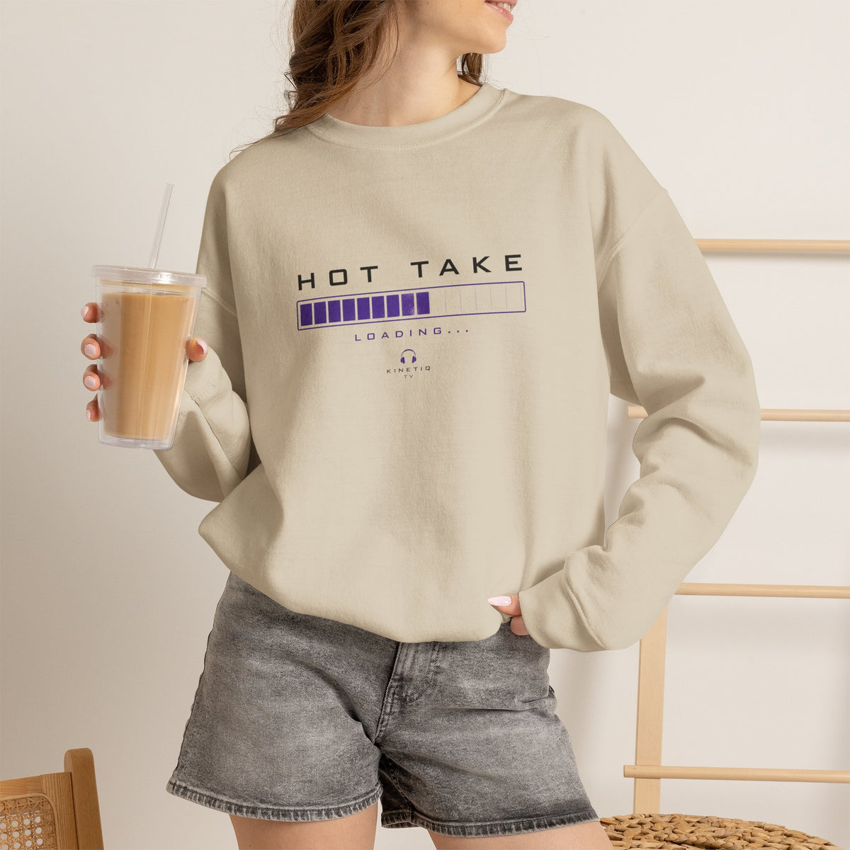 Hot Take Central Hot Take Loading Crewneck Sweatshirt