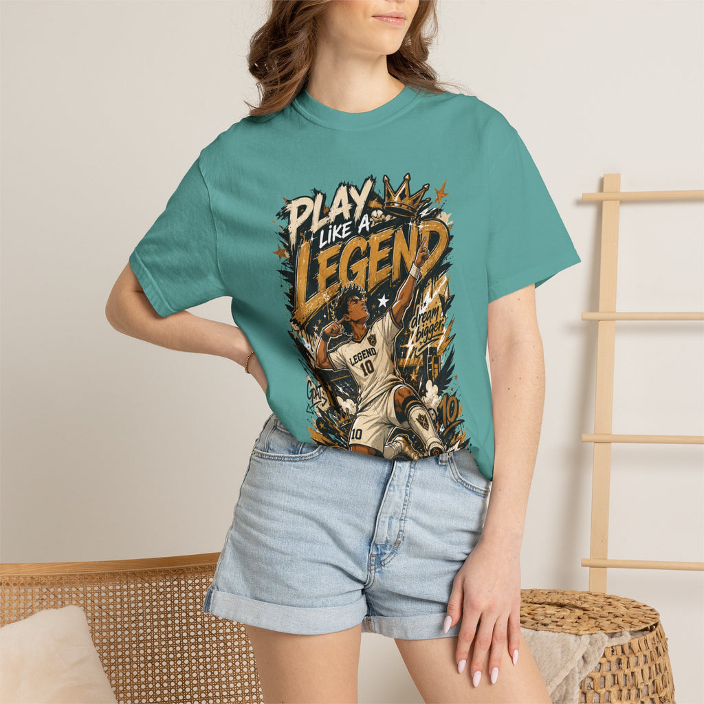 Play Like a Legend Soccer T-Shirt — Vintage Goal Celebration Graphic Tee