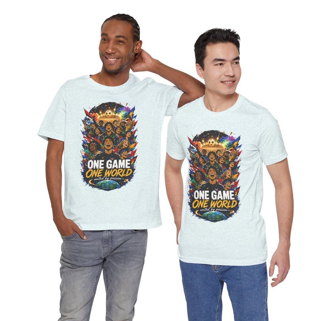 Soccer Graphic Tee - "One Game One World" Graphic T-Shirt
