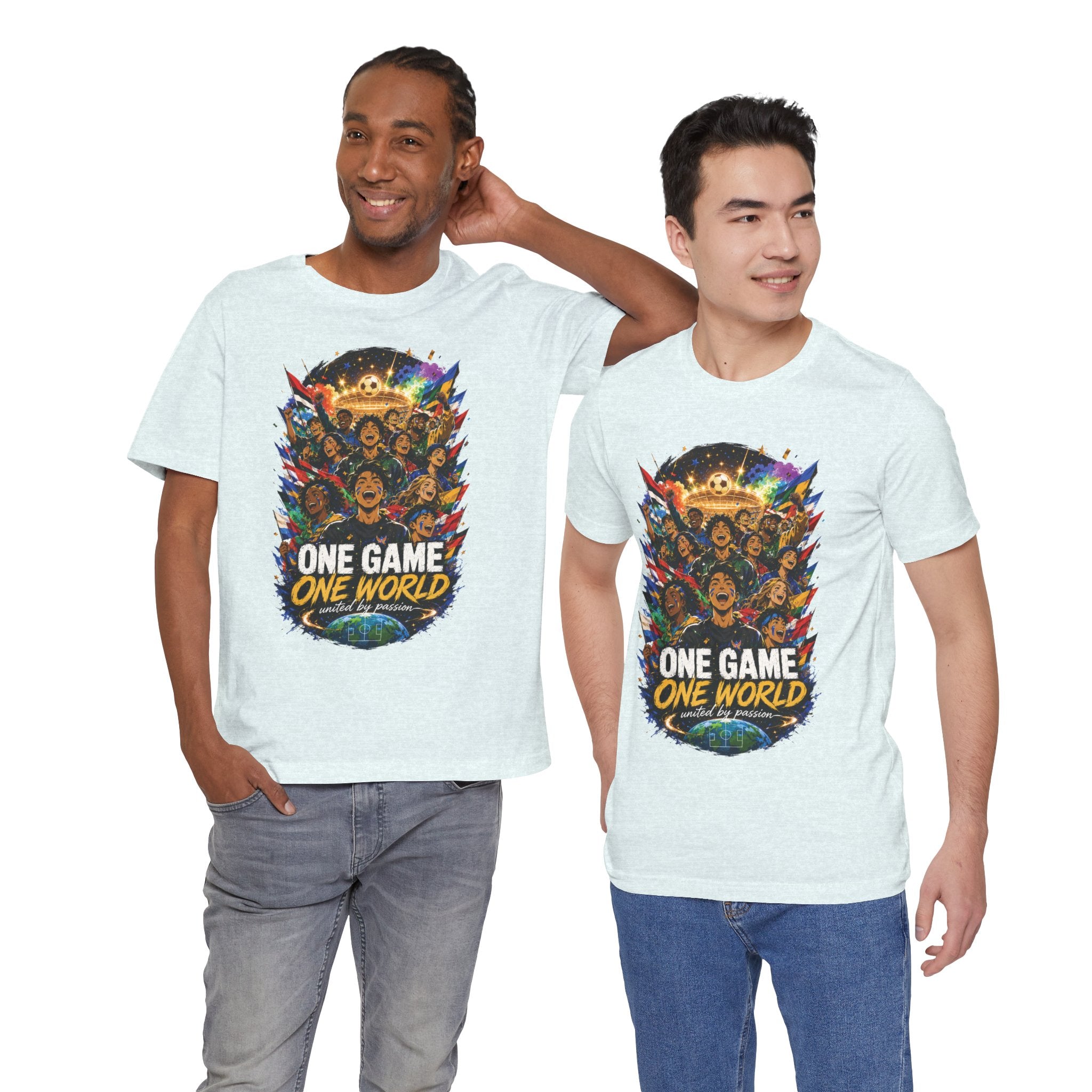 Soccer Graphic Tee - "One Game One World" Graphic T-Shirt