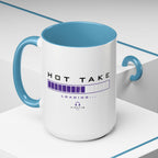 Accent Coffee Mug — "Hot Take Loading" Progress Bar Coffee Mug