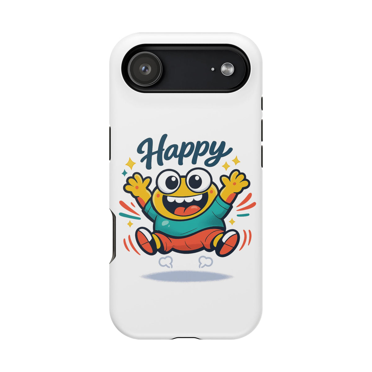 Happy Monster Magnetic Protective Phone Case White