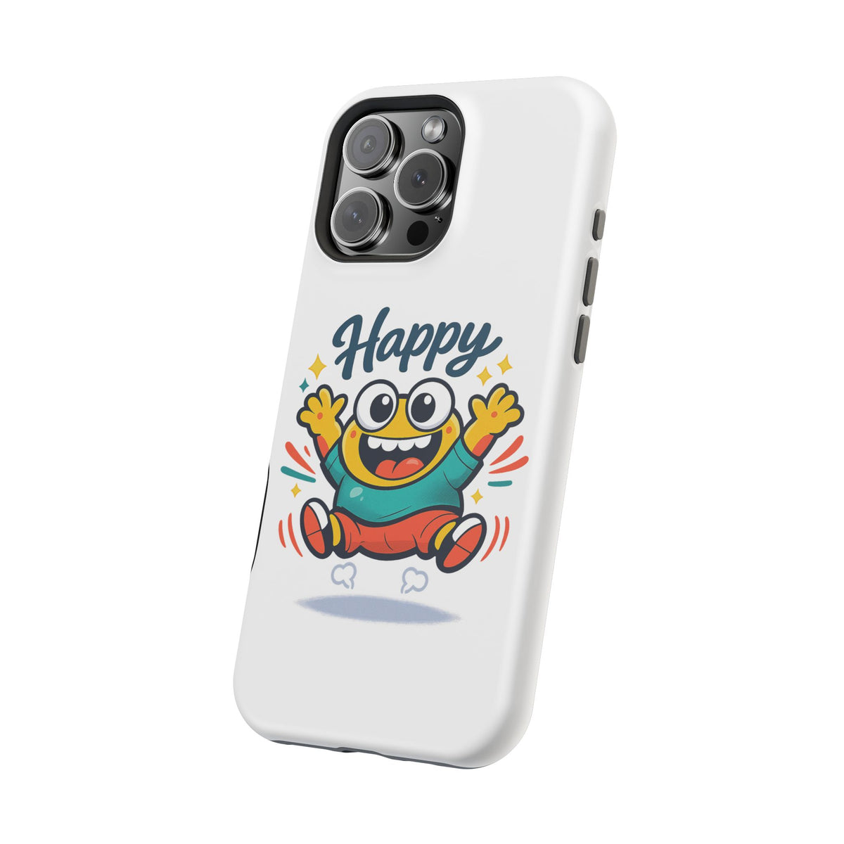 Happy Monster Magnetic Protective Phone Case White