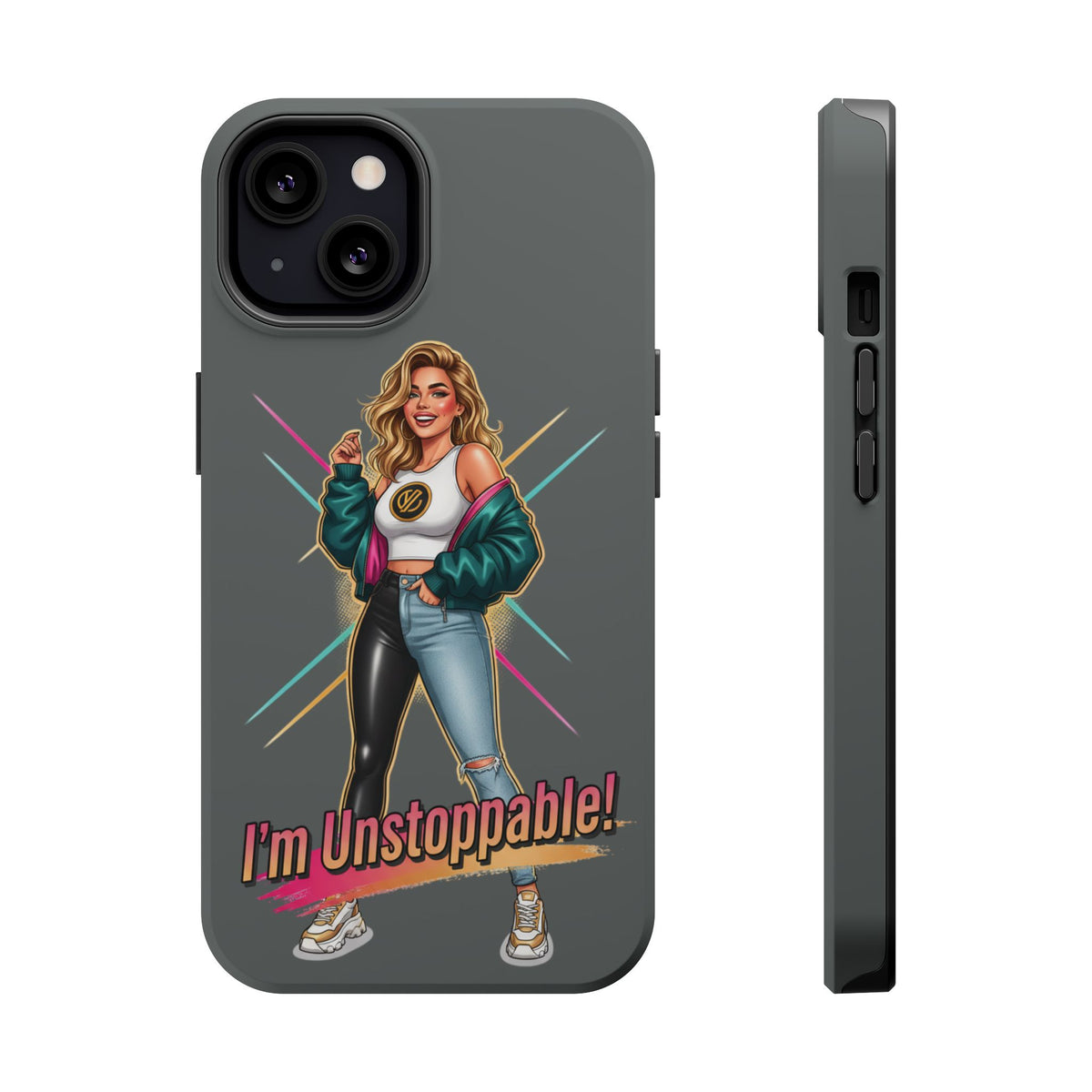 I'm Unstoppable Magnetic Protective Phone Case Gray