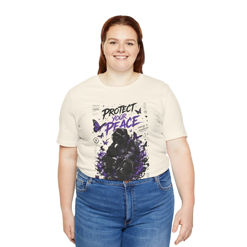 Protect Your Peace T-Shirt — Gothic Butterfly Graphic Tee