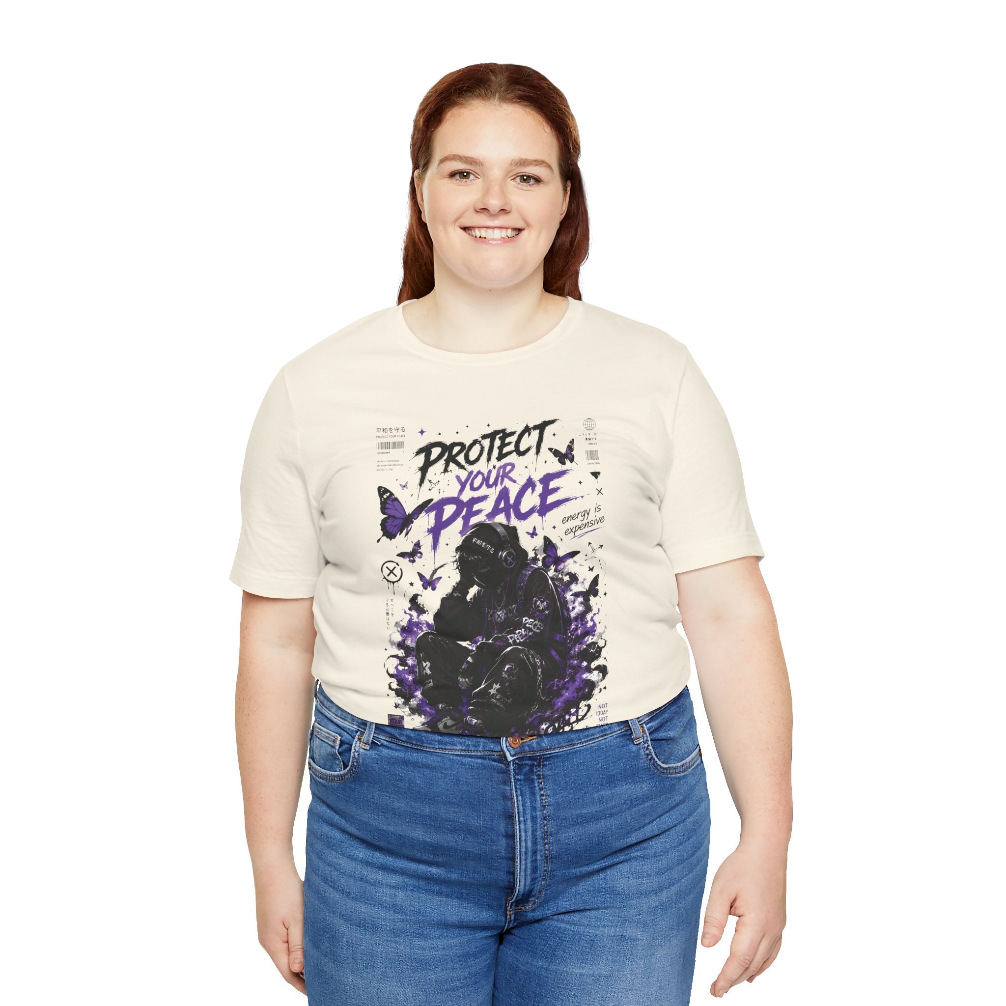 Protect Your Peace T-Shirt — Gothic Butterfly Graphic Tee