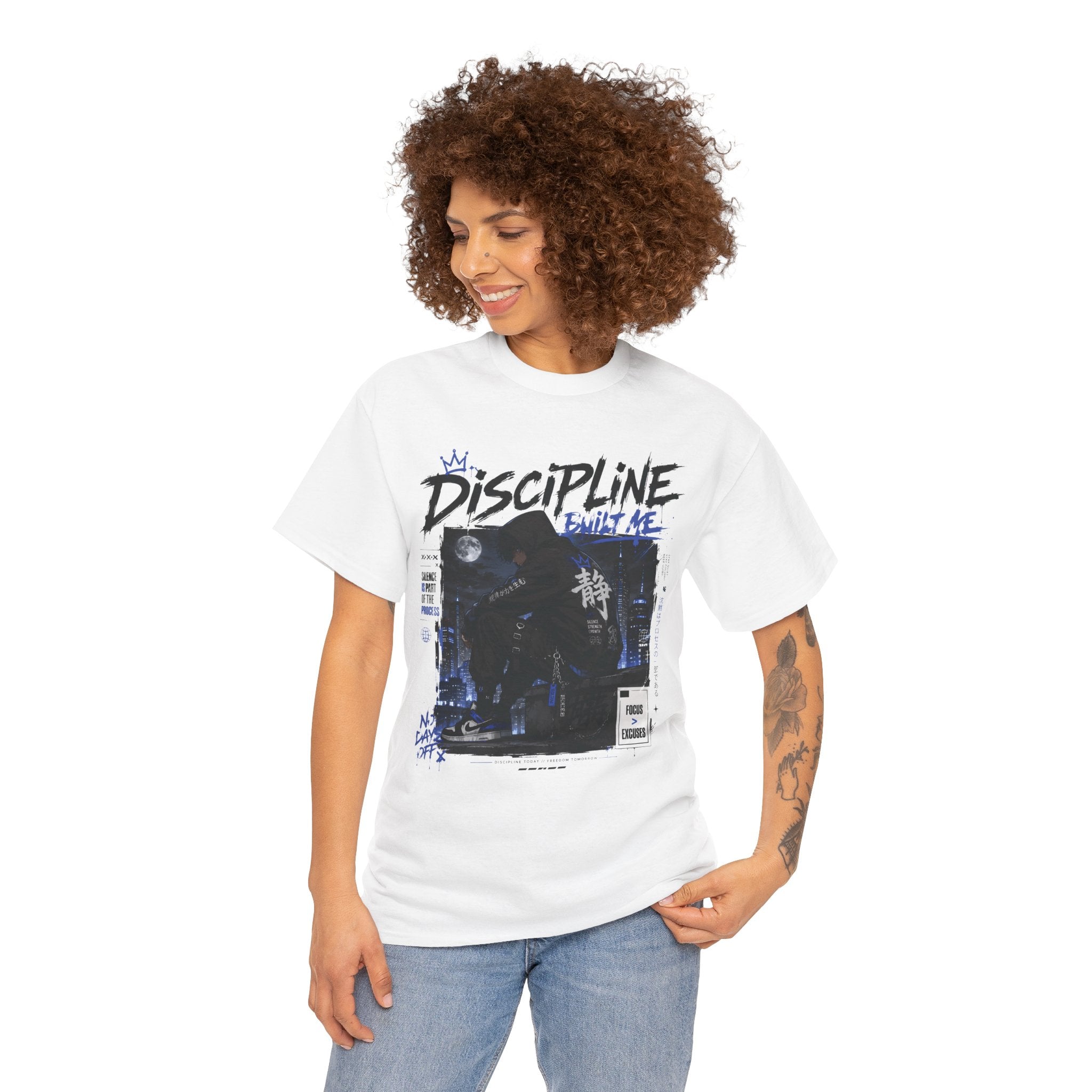 Discipline Anime Graphic Tee — Night Samurai Streetwear