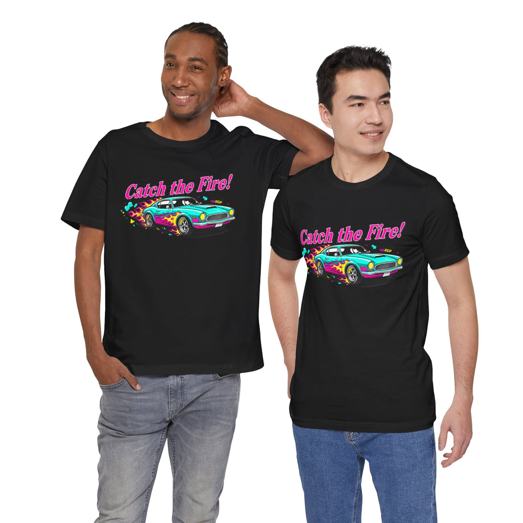 Retro Cartoon Dragster T-Shirt – Vintage Racing Flame Graphic Tee