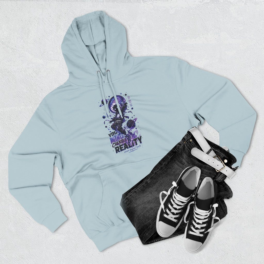 Galaxy Skate Hoodie — "You’re Not High, You’re Reality" Graphic Pullover