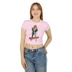I'm Unstoppable! Women's Baby Tee - Empowering Retro Graphic Crop Top