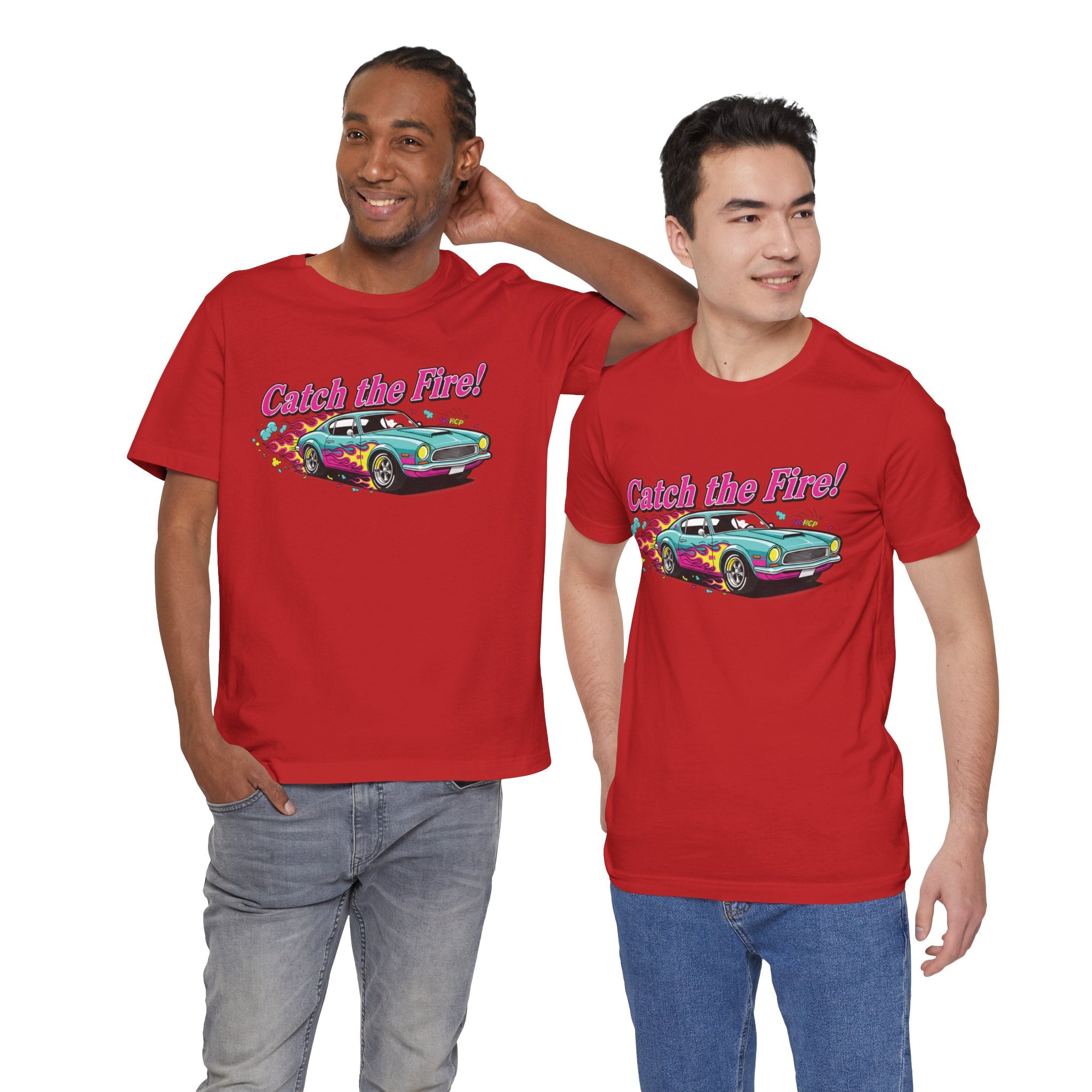 Catch the Fire Vintage Muscle Car Graphic T Shirt