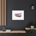 Retro Racing Car Canvas Wall Art – Vintage Dragster Design