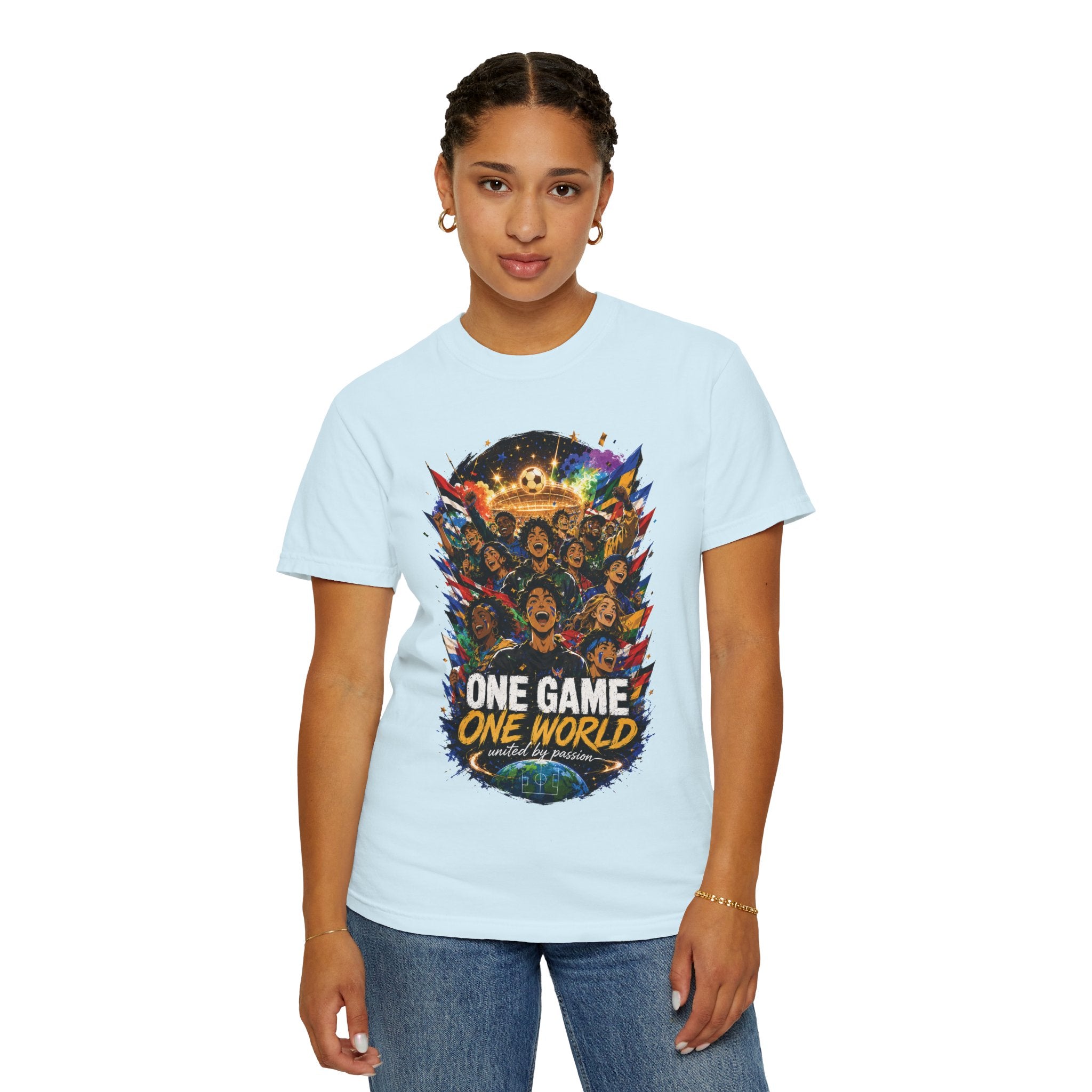 One Game One World Soccer T-Shirt — International Football Fans Graphic Tee
