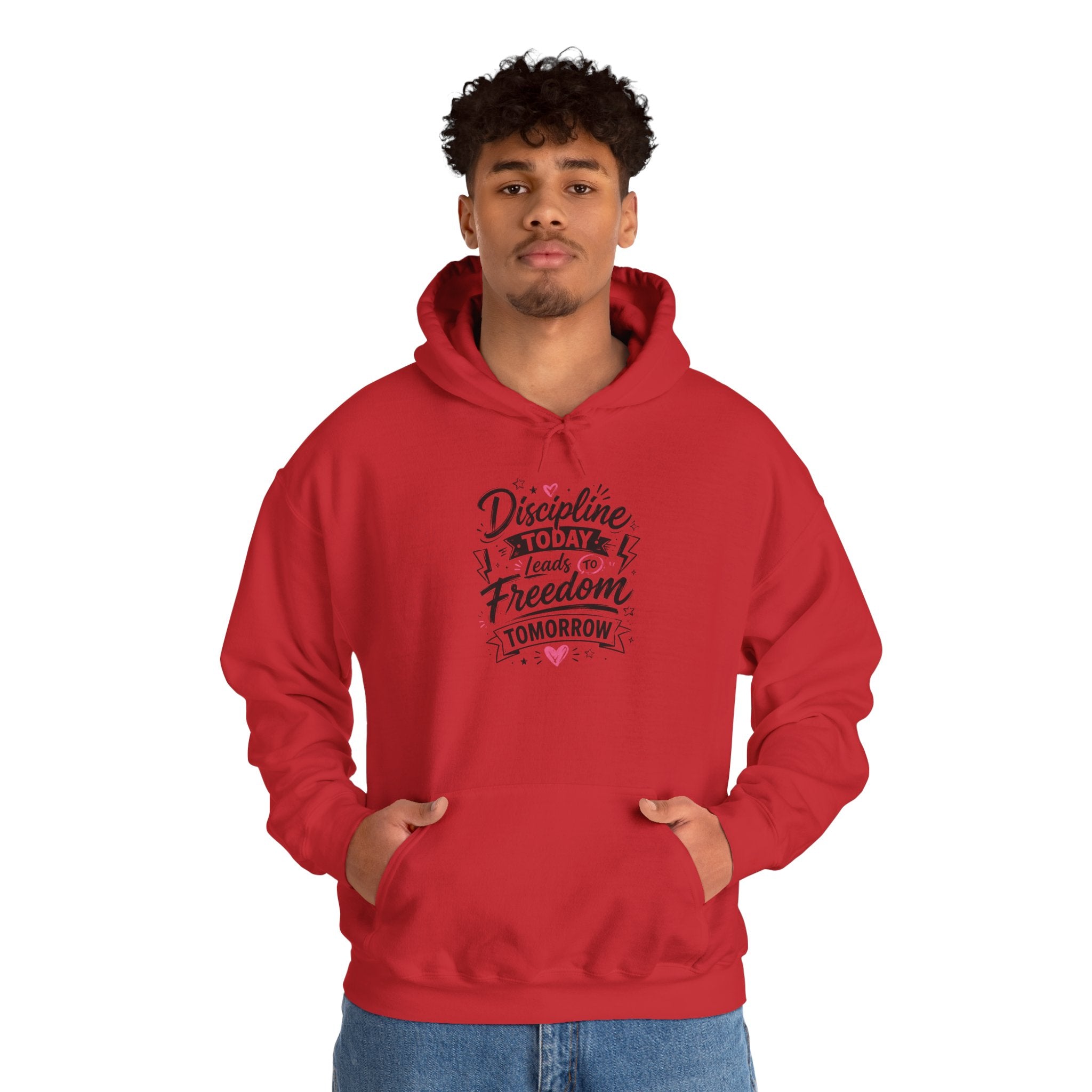 Hoodie — "Discipline Today Leads to Freedom Tomorrow" Motivational Pullover