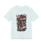 No Risk No Glory Soccer T-Shirt — Dynamic Football Player Graphic Tee