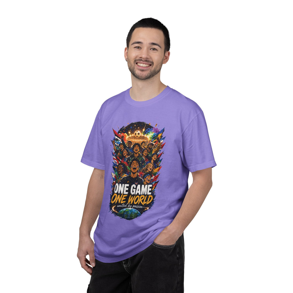 One Game One World Soccer T Shirt International Football Graphic Tee