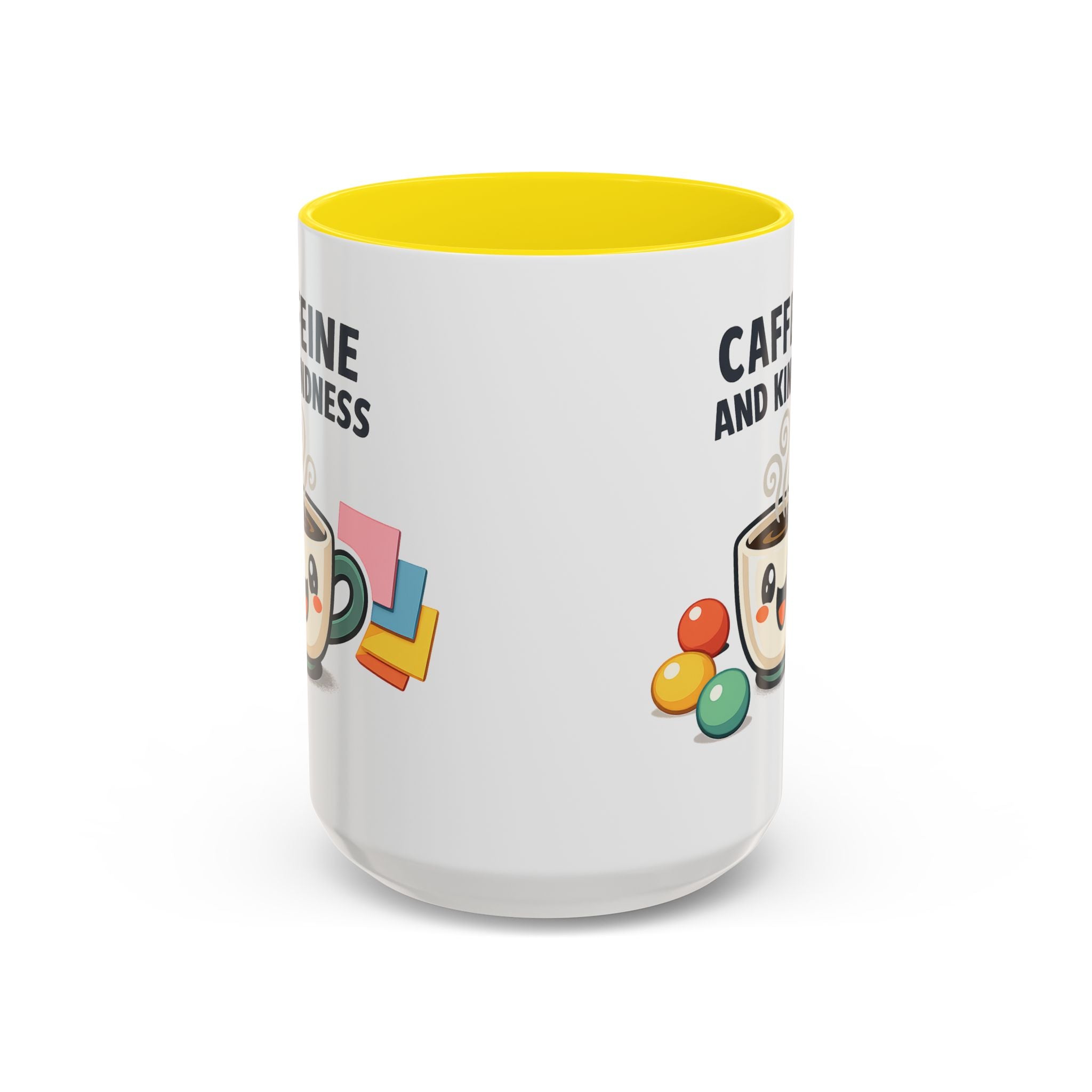 Caffeine and Kindness Coffee Mug – Ceramic Accent Mug (11oz / 15oz)
