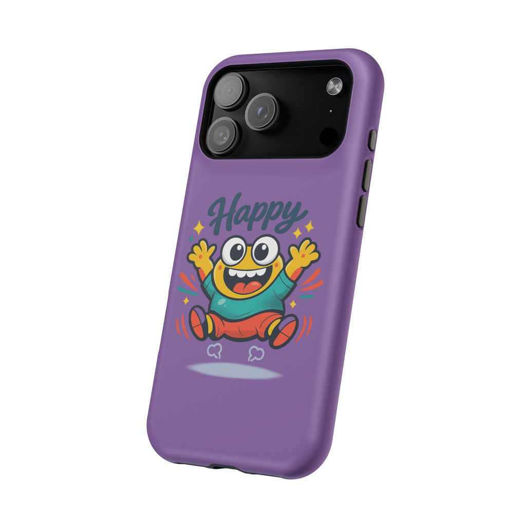 Happy Monster Magnetic Protective Phone Case Purple