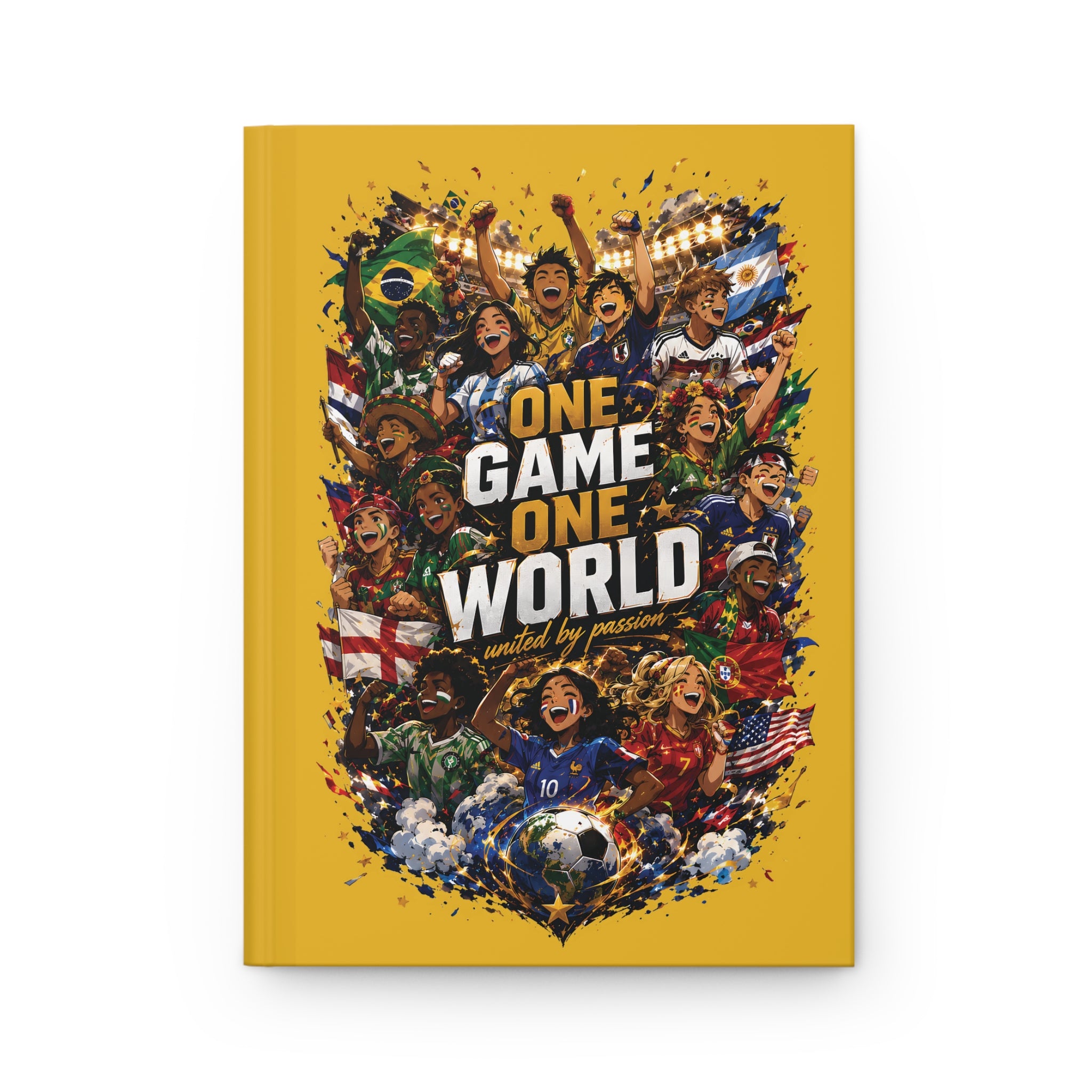 One Game One World Soccer Hardcover Journal – World Cup Fan Notebook