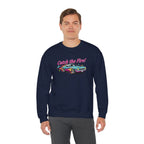 Cartoon Dragster Flames Sweatshirt | Vintage Car Illustration, Racing Flame