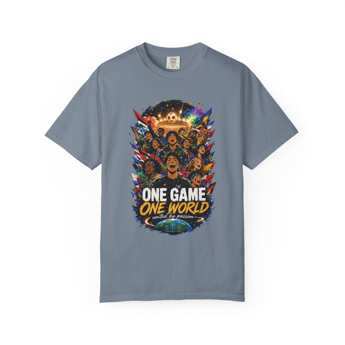 One Game One World Soccer T Shirt International Football Graphic Tee
