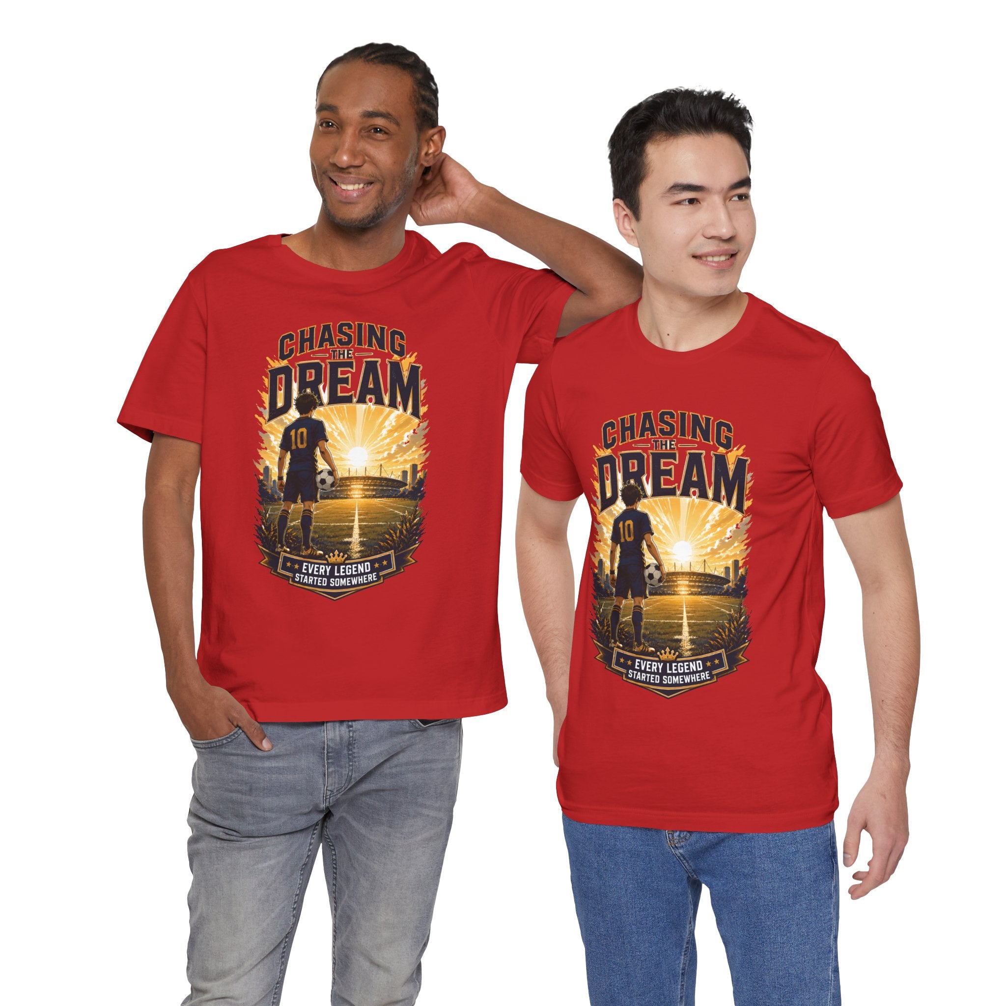 Soccer Tee — "Chasing the Dream" Inspirational Soccer Shirt