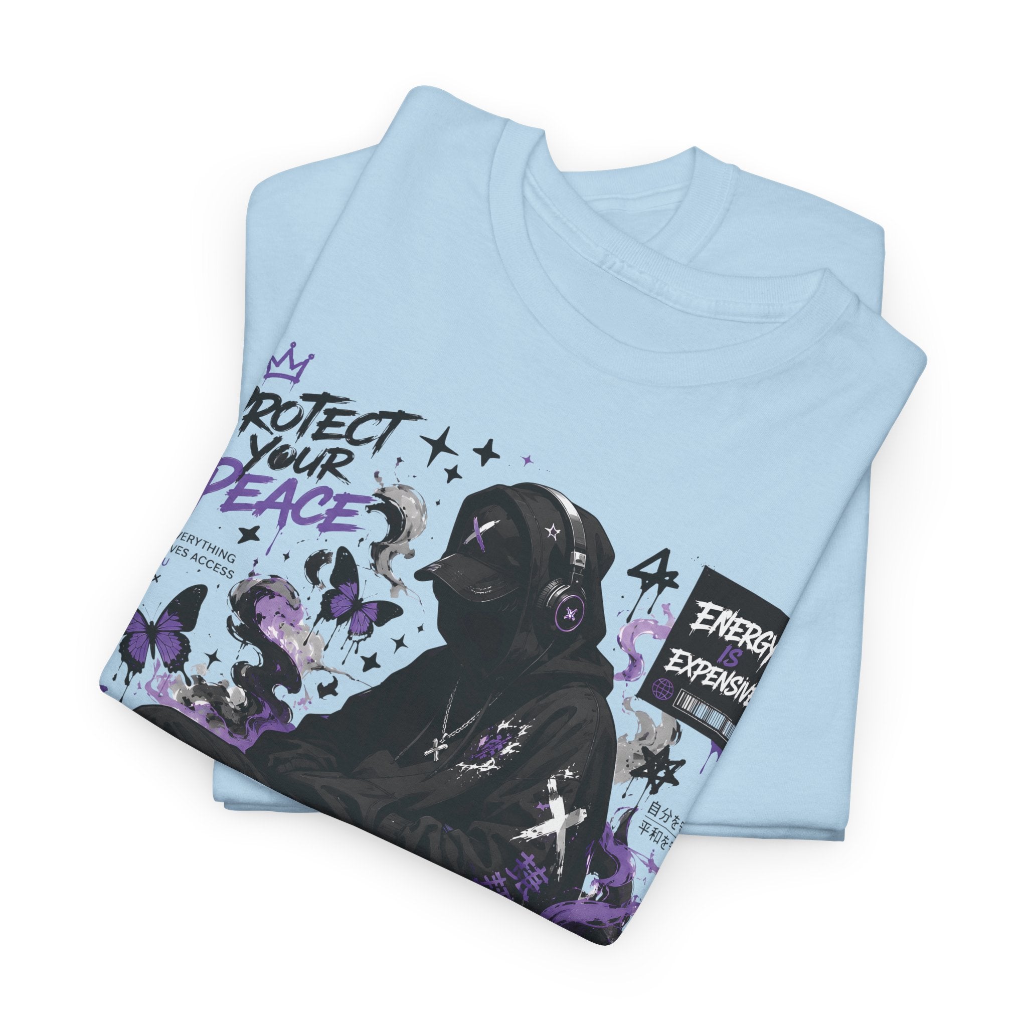 Peacekeeper Anime Graphic Tee — Purple Aesthetic Streetwear